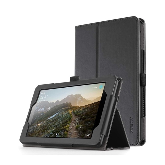 Tablet Case Fire 7 (9th Gen)Flip Stand Cover, Magnetic Closure, Black - Picture 1 of 7